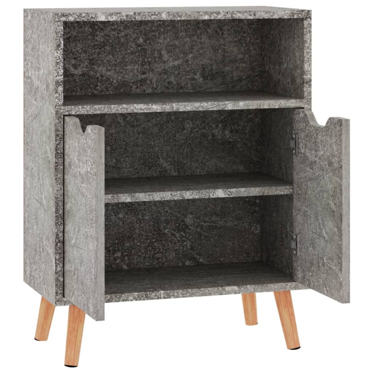 vidaXL Μπουφές Γκρι Σκυροδέματος 60x30x72 εκ. Επεξεργασμένο Ξύλο