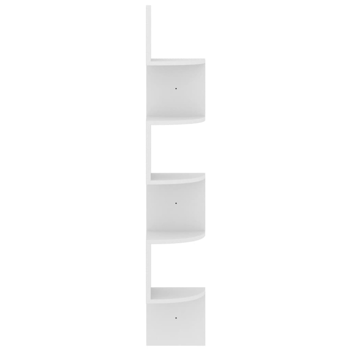 vidaXL Γωνιακή Ραφιέρα Τοίχου Λευκή 19 x 19 x 123 εκ. από Επεξ. Ξύλο