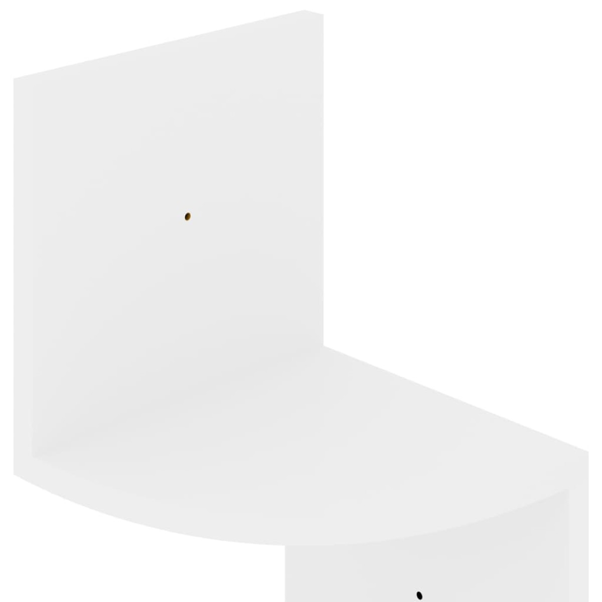 vidaXL Γωνιακή Ραφιέρα Τοίχου Λευκή Γυαλ. 19x19x123 εκ. από Επεξ. Ξύλο