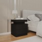 vidaXL Κομοδίνο Μαύρο 45 x 35 x 52 εκ. από Μοριοσανίδα