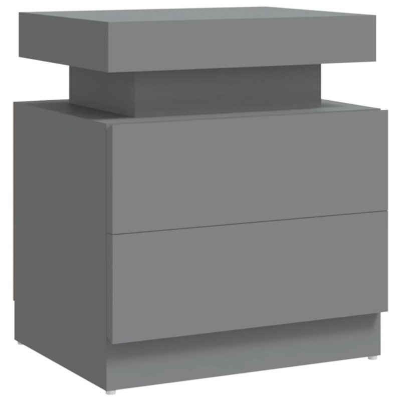 vidaXL Κομοδίνο Γκρι 40 x 35 x 52 εκ. από Επεξ. Ξύλο