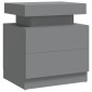 vidaXL Κομοδίνο Γκρι 45 x 35 x 52 εκ. από Μοριοσανίδα