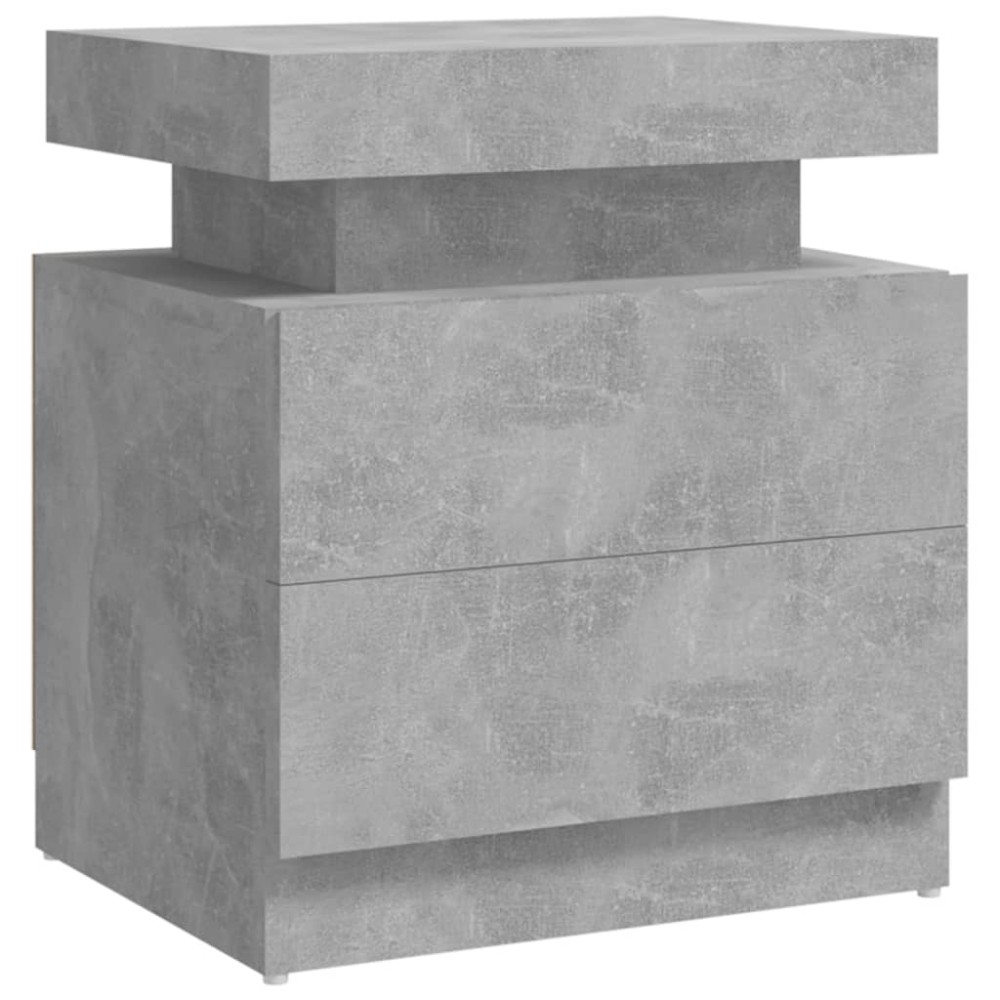 vidaXL Κομοδίνο Γκρι Σκυροδέματος 45 x 35 x 52 εκ. από Επεξεργ. Ξύλο