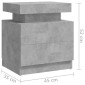 vidaXL Κομοδίνο Γκρι Σκυροδέματος 45 x 35 x 52 εκ. από Μοριοσανίδα