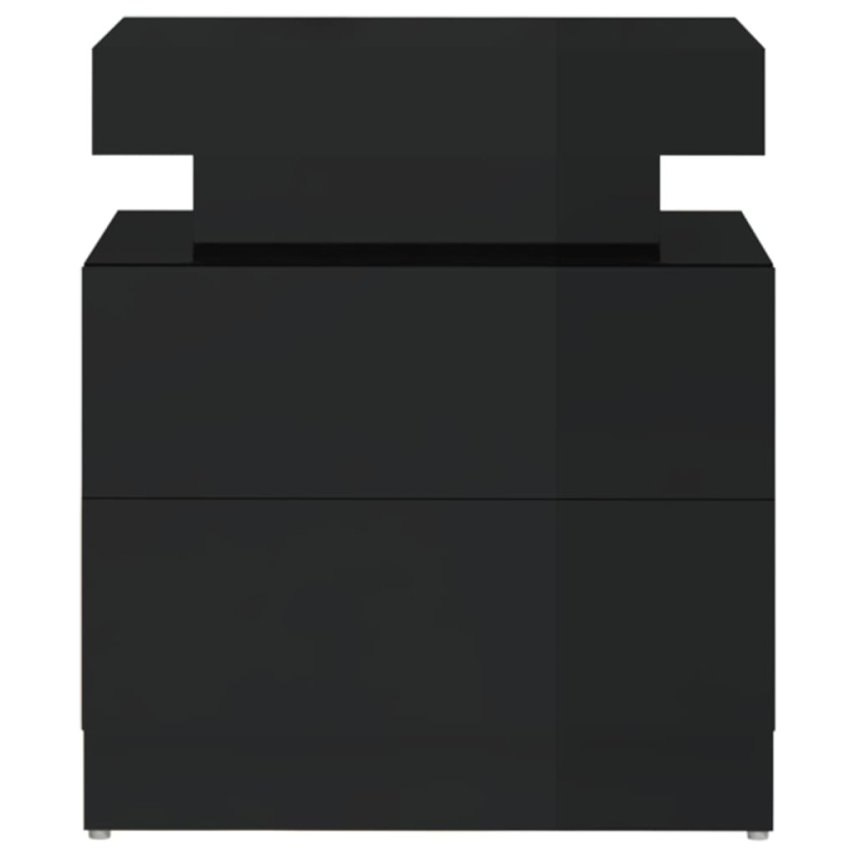 vidaXL Κομοδίνο Γυαλιστερό Μαύρο 45 x 35 x 52 εκ. από Μοριοσανίδα