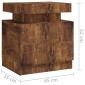 vidaXL Κομοδίνο Καπνιστή Δρυς 45 x 35 x 52 εκ. από Μοριοσανίδα
