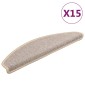 vidaXL Πατάκια Σκάλας Αυτοκόλλητα 15 τεμ. Ασημί 65x21x4 εκ.
