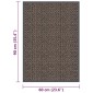 vidaXL Πατάκι Εισόδου Θυσανωτό Σκούρο Καφέ 60 x 90 εκ.