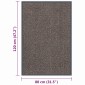 vidaXL Πατάκι Εισόδου Θυσανωτό Σκούρο Καφέ 80 x 120 εκ.