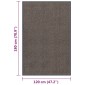 vidaXL Πατάκι Εισόδου Θυσανωτό Σκούρο Καφέ 120 x 180 εκ.