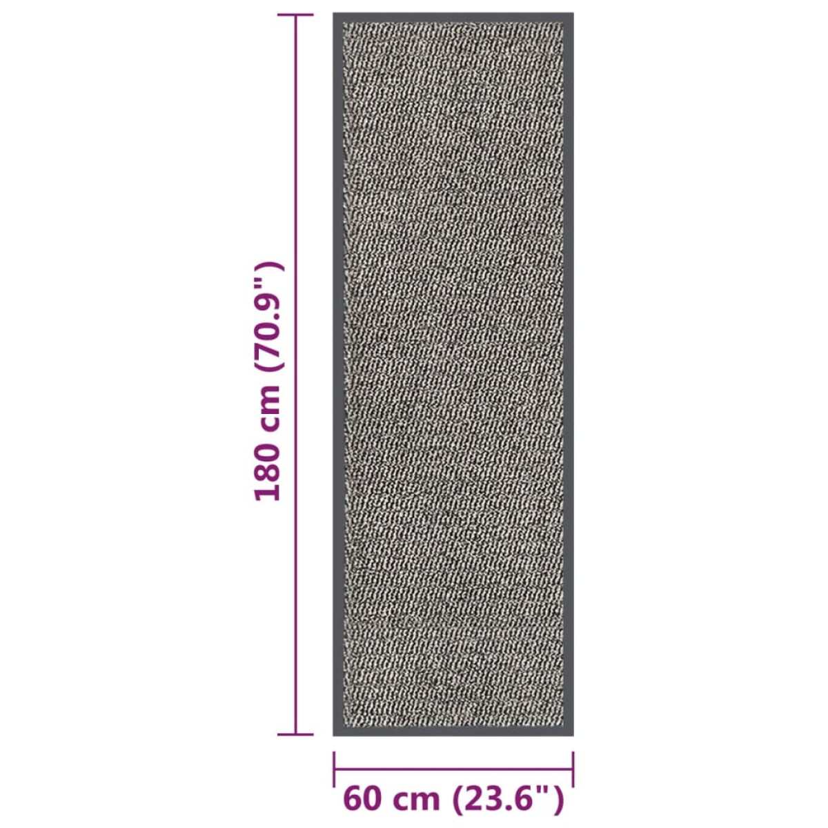 vidaXL Πατάκι Εισόδου Θυσανωτό Ανοιχτό Καφέ 60 x 180 εκ.
