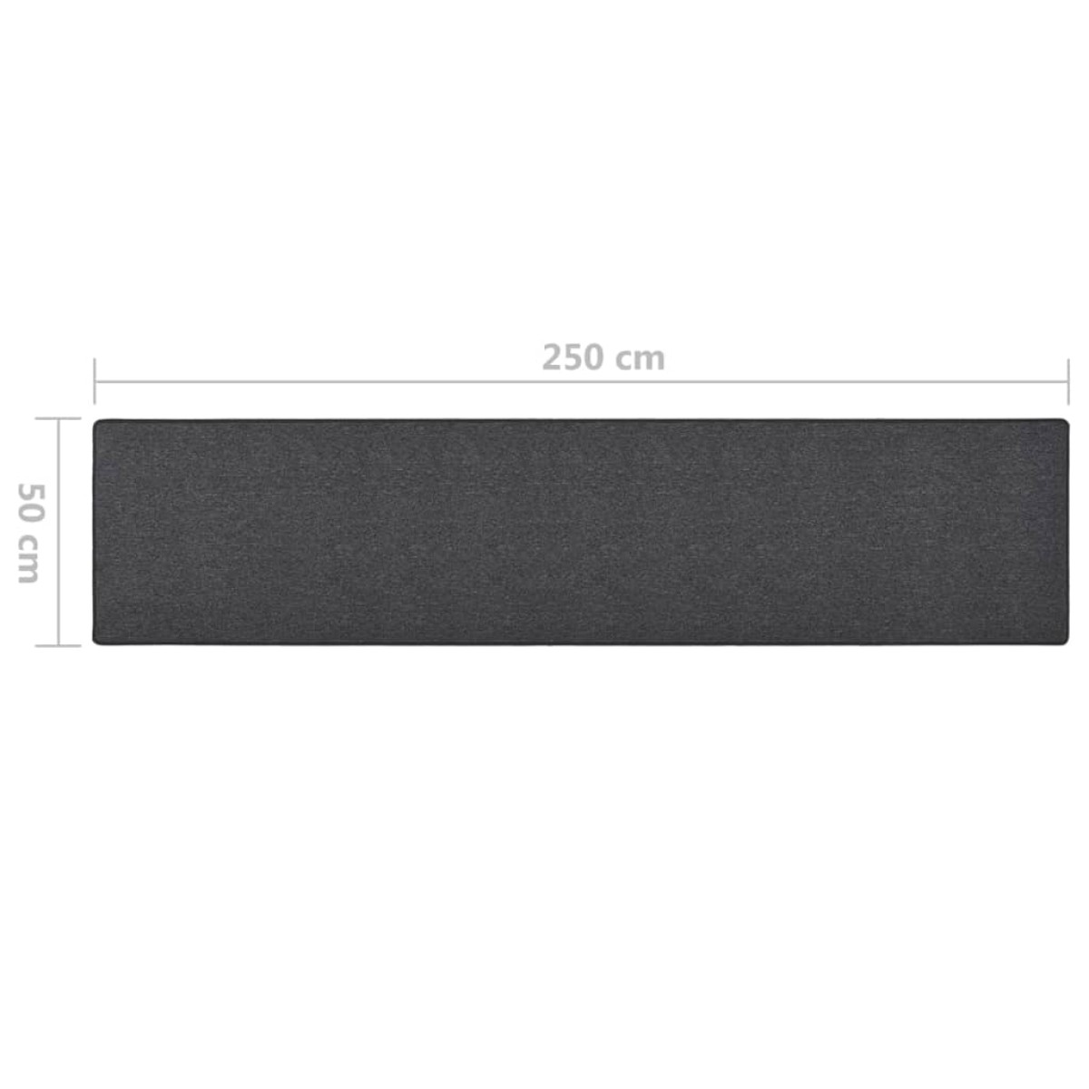 vidaXL Χαλί Διάδρομος Ανθρακί 50 x 250 εκ.
