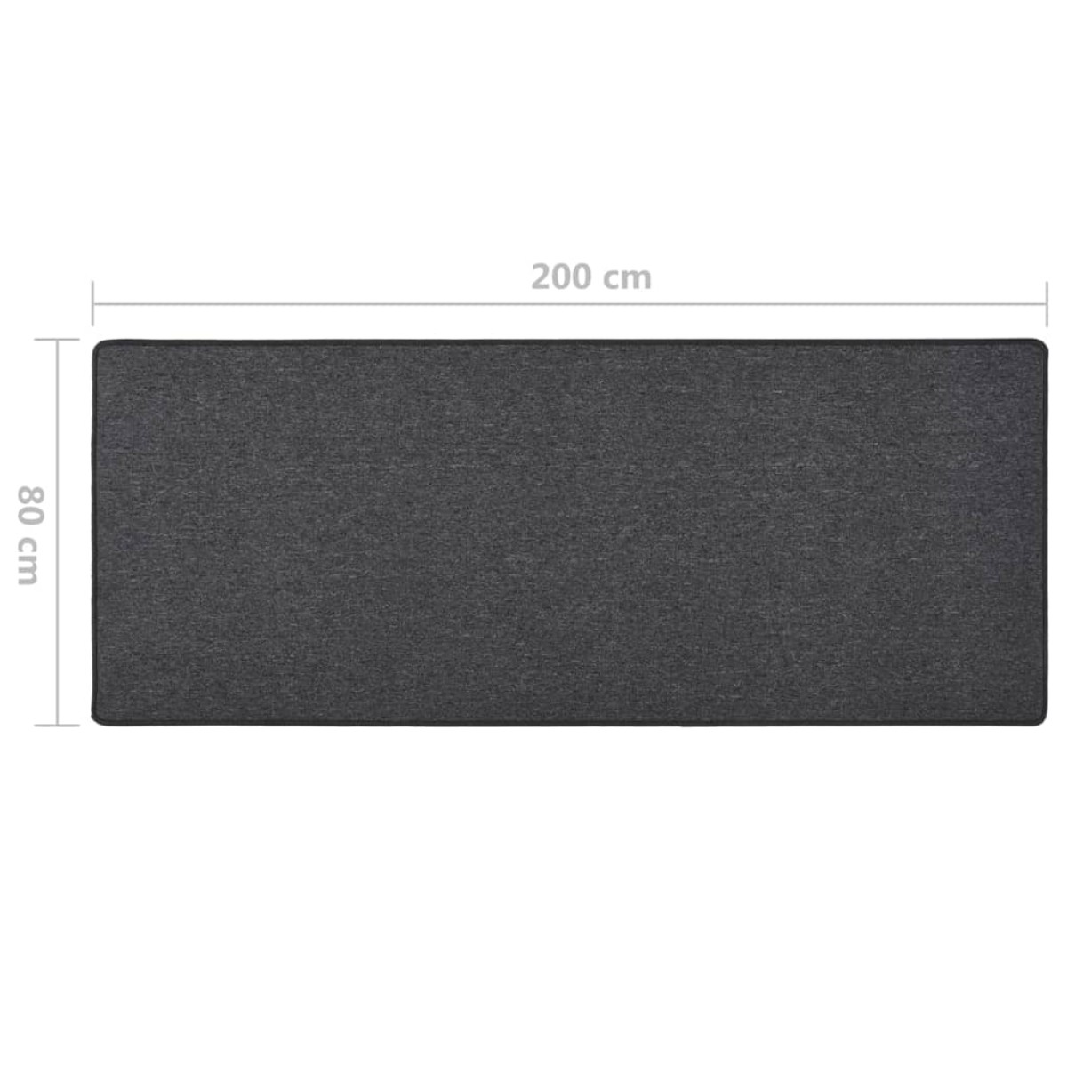 vidaXL Χαλί Διάδρομος Ανθρακί 80 x 200 εκ.