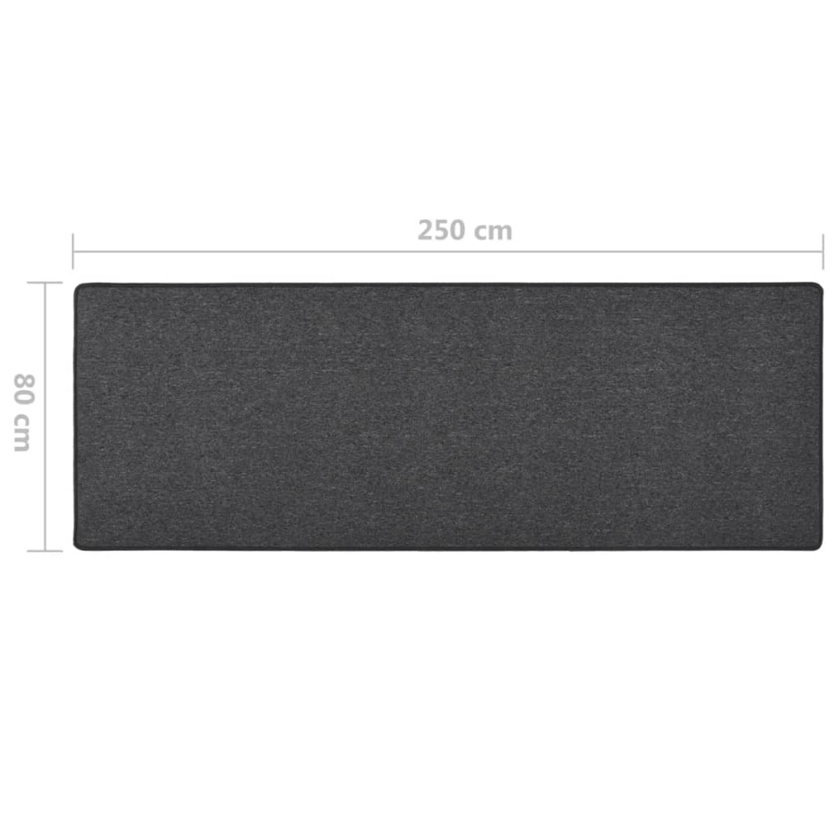vidaXL Χαλί Διάδρομος Ανθρακί 80 x 250 εκ.