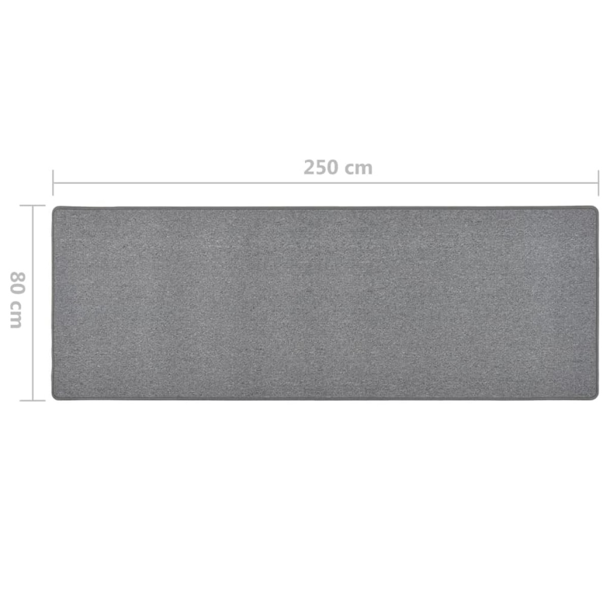 vidaXL Χαλί Διάδρομος Σκούρο Γκρι 80 x 250 εκ.