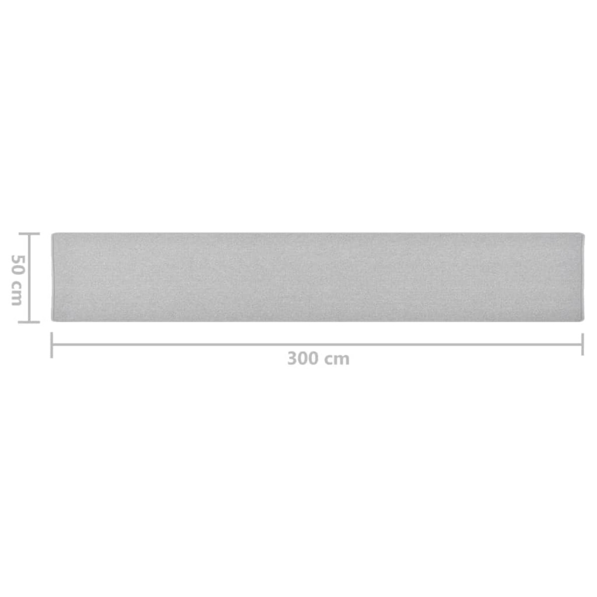 vidaXL Χαλί Διάδρομος Ανοιχτό Γκρι 50 x 300 εκ.