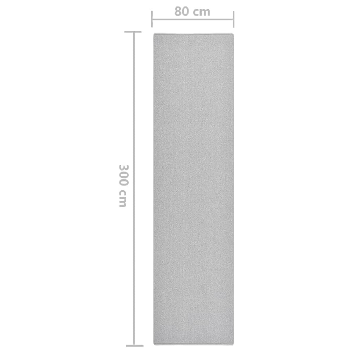 vidaXL Χαλί Διάδρομος Ανοιχτό Γκρι 80 x 300 εκ.