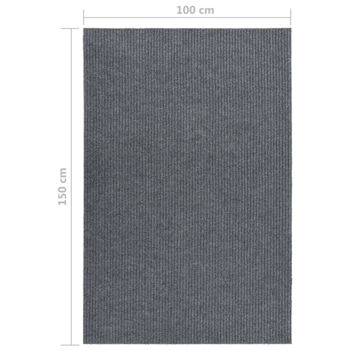 vidaXL Χαλί Διάδρομος / Συλλέκτης Βρωμιάς Γκρι 100 x 150 εκ.