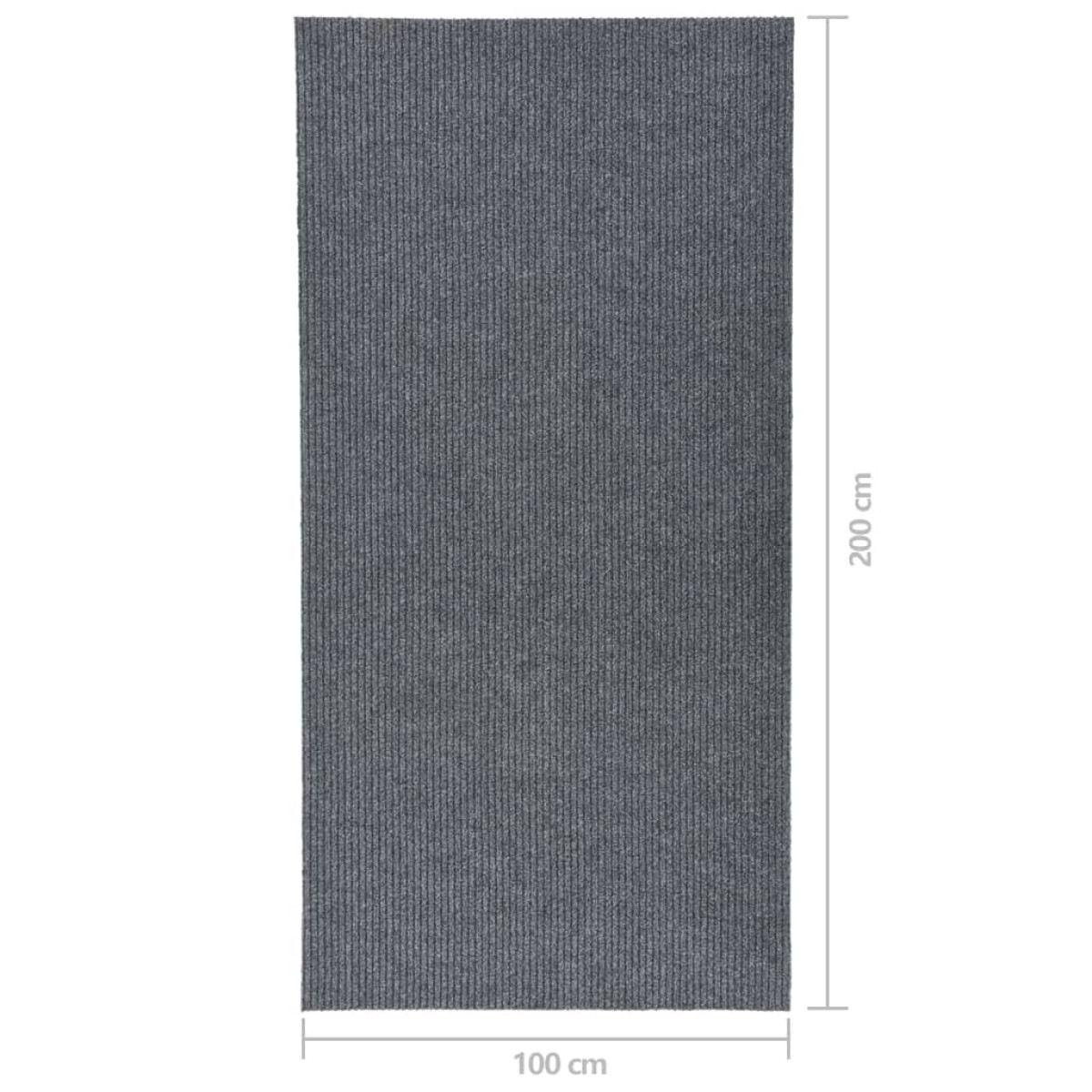 vidaXL Χαλί Διάδρομος / Συλλέκτης Βρωμιάς Γκρι 100 x 200 εκ.