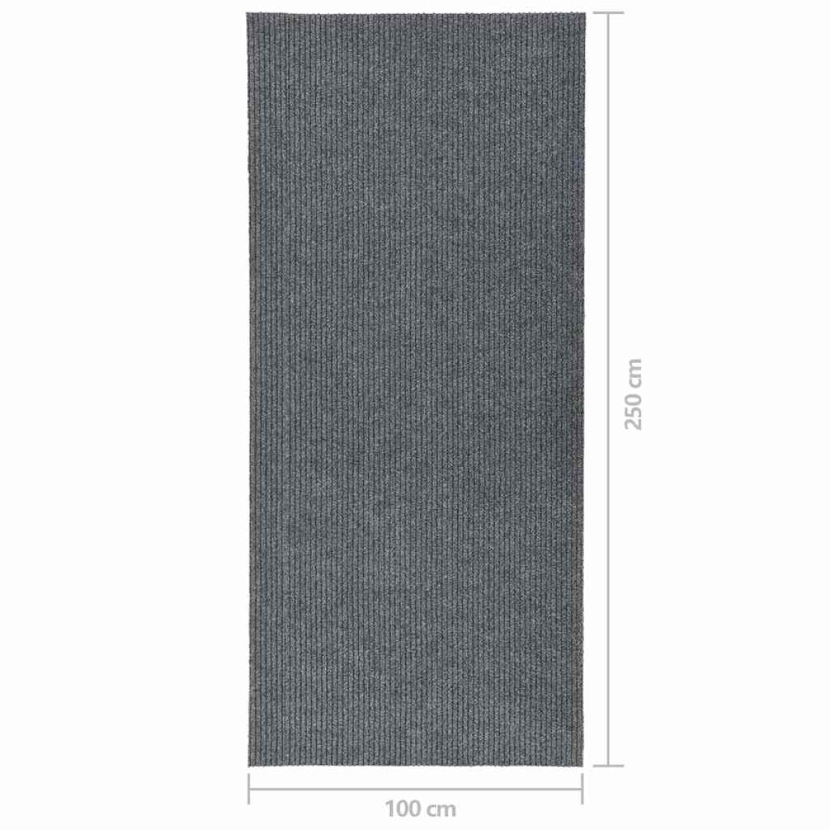 vidaXL Χαλί Διάδρομος / Συλλέκτης Βρωμιάς Γκρι 100 x 250 εκ.