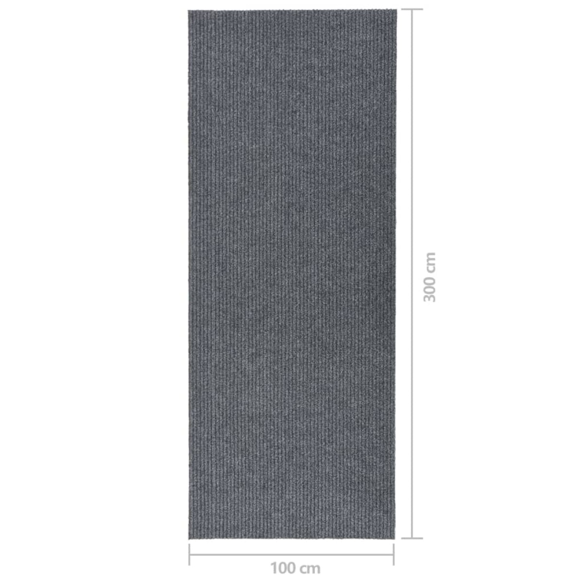vidaXL Χαλί Διάδρομος / Συλλέκτης Βρωμιάς Γκρι 100 x 300 εκ.