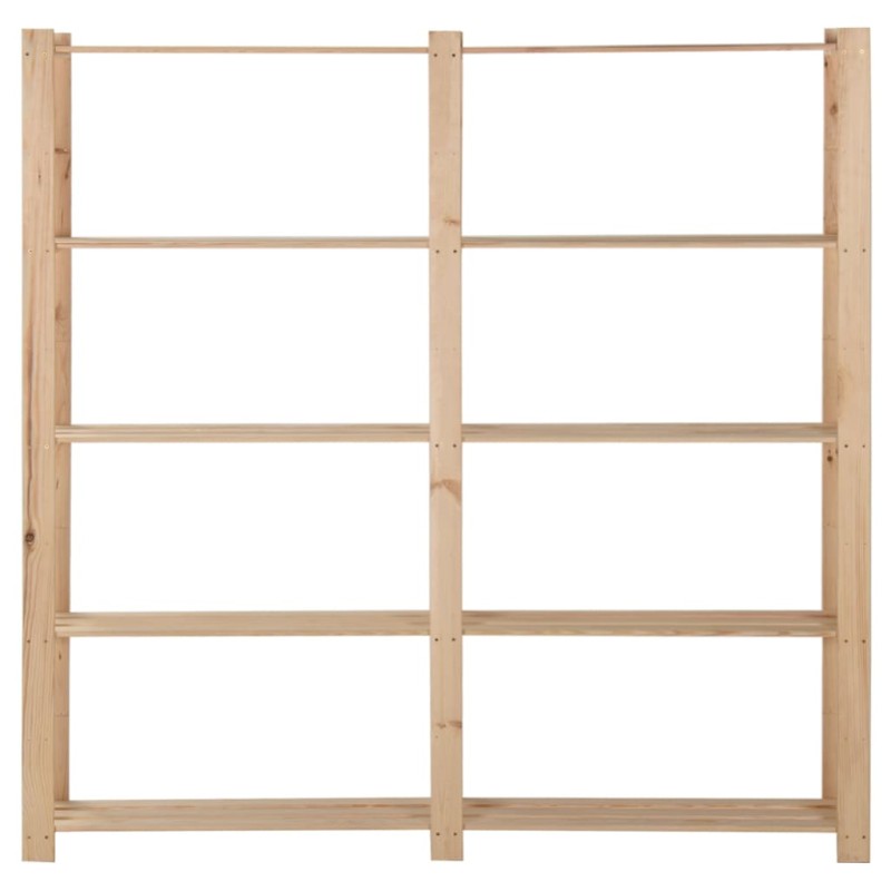 vidaXL Ραφιέρα 5 Επιπέδων 170 x 28,5 x 170 εκ. από Μασίφ Ξύλο Πεύκου