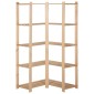 vidaXL Γωνιακή Ραφιέρα 5 Επιπέδων 82,5x82,5 x170 εκ. Μασίφ Ξύλο Πεύκου