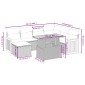 vidaXL Σαλόνι Κήπου 8 Τεμαχίων Μαύρο από Συνθετικό Ρατάν με Μαξιλάρια