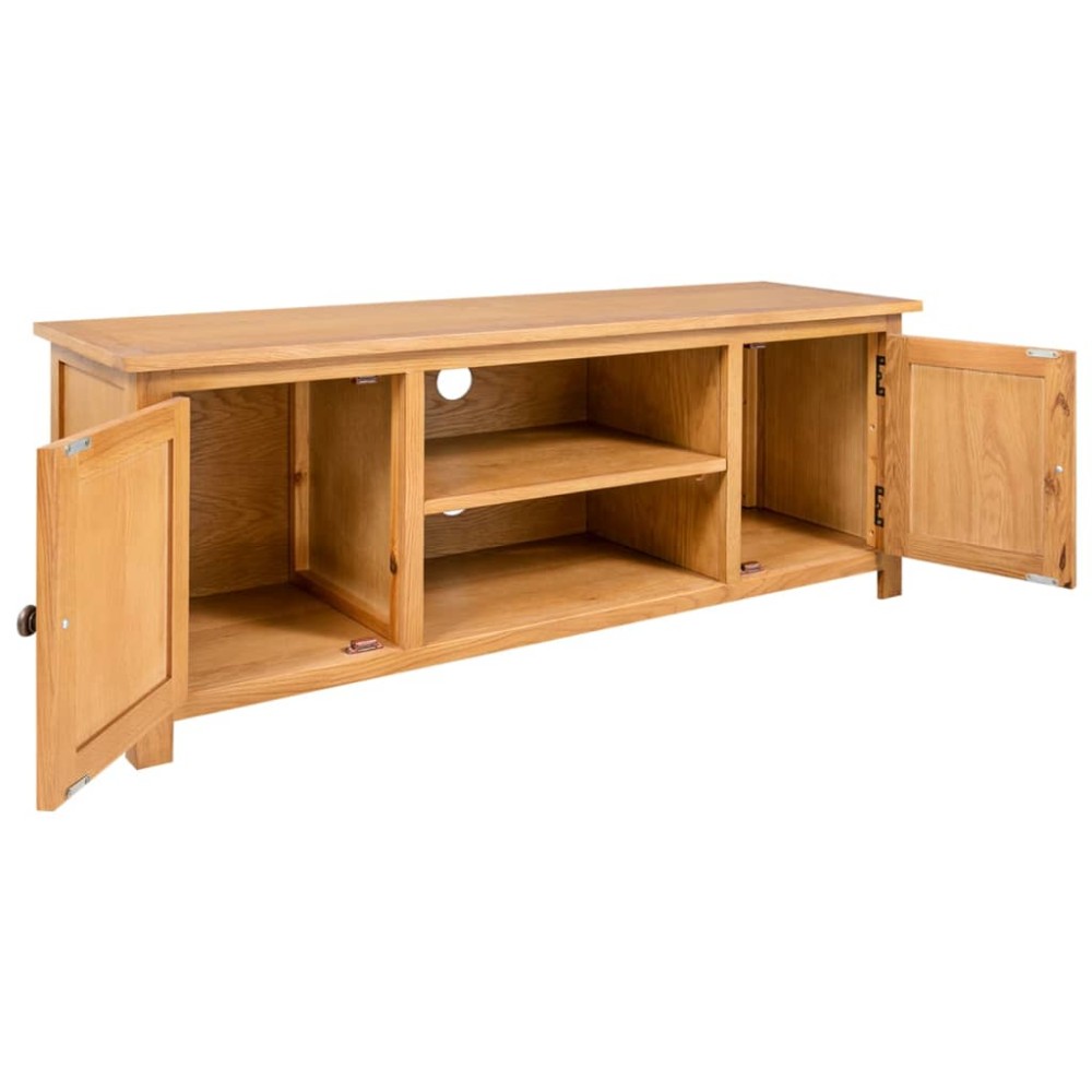 vidaXL Έπιπλο Τηλεόρασης 110 x 35 x 44 εκ. από Μασίφ Ξύλο Δρυός