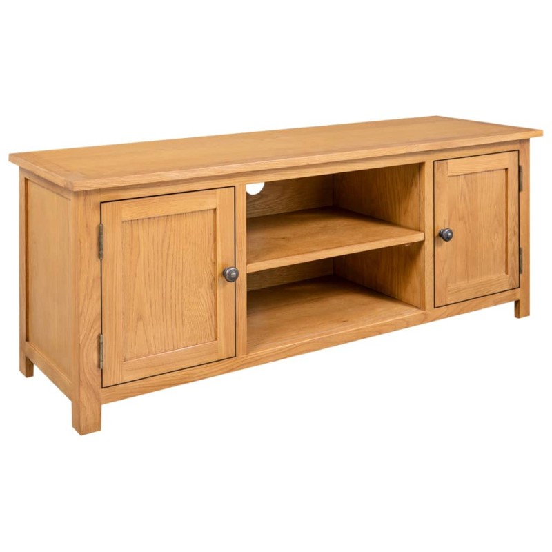 vidaXL Έπιπλο Τηλεόρασης 110 x 35 x 44 εκ. από Μασίφ Ξύλο Δρυός