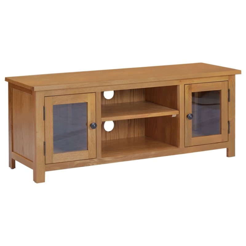 vidaXL Έπιπλο Τηλεόρασης 110 x 35 x 44 εκ. από Μασίφ Ξύλο Δρυός