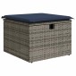 vidaXL Σετ Καναπέδων Κήπου 6 Τεμαχίων με Μαξιλάρια Γκρι από Συνθετικό Ρατάν