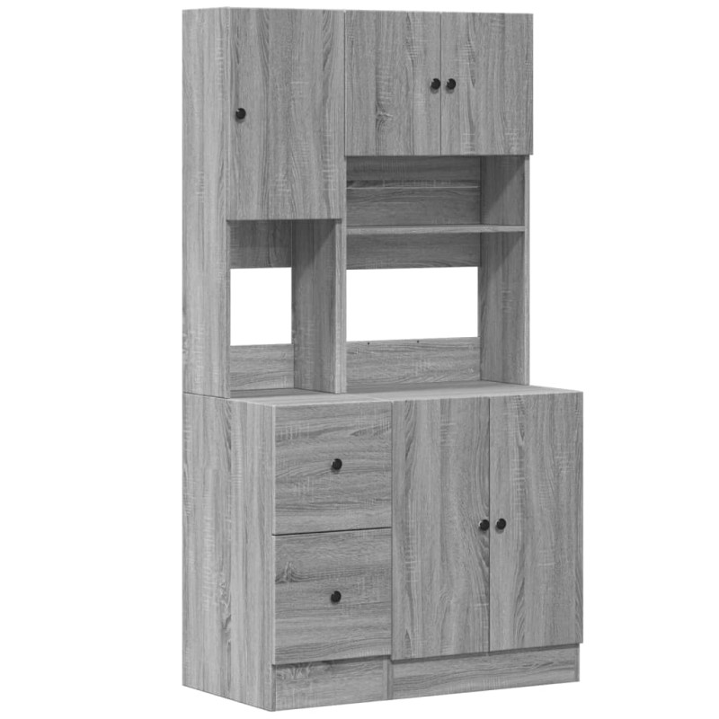 vidaXL Ντουλάπι Κουζίνας Γκρι sonoma 95x50x180 εκ. Επεξεργ. Ξύλο