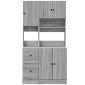 vidaXL Ντουλάπι Κουζίνας Γκρι sonoma 95x50x180 εκ. Επεξεργ. Ξύλο