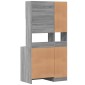 vidaXL Ντουλάπι Κουζίνας Γκρι sonoma 95x50x180 εκ. Επεξεργ. Ξύλο