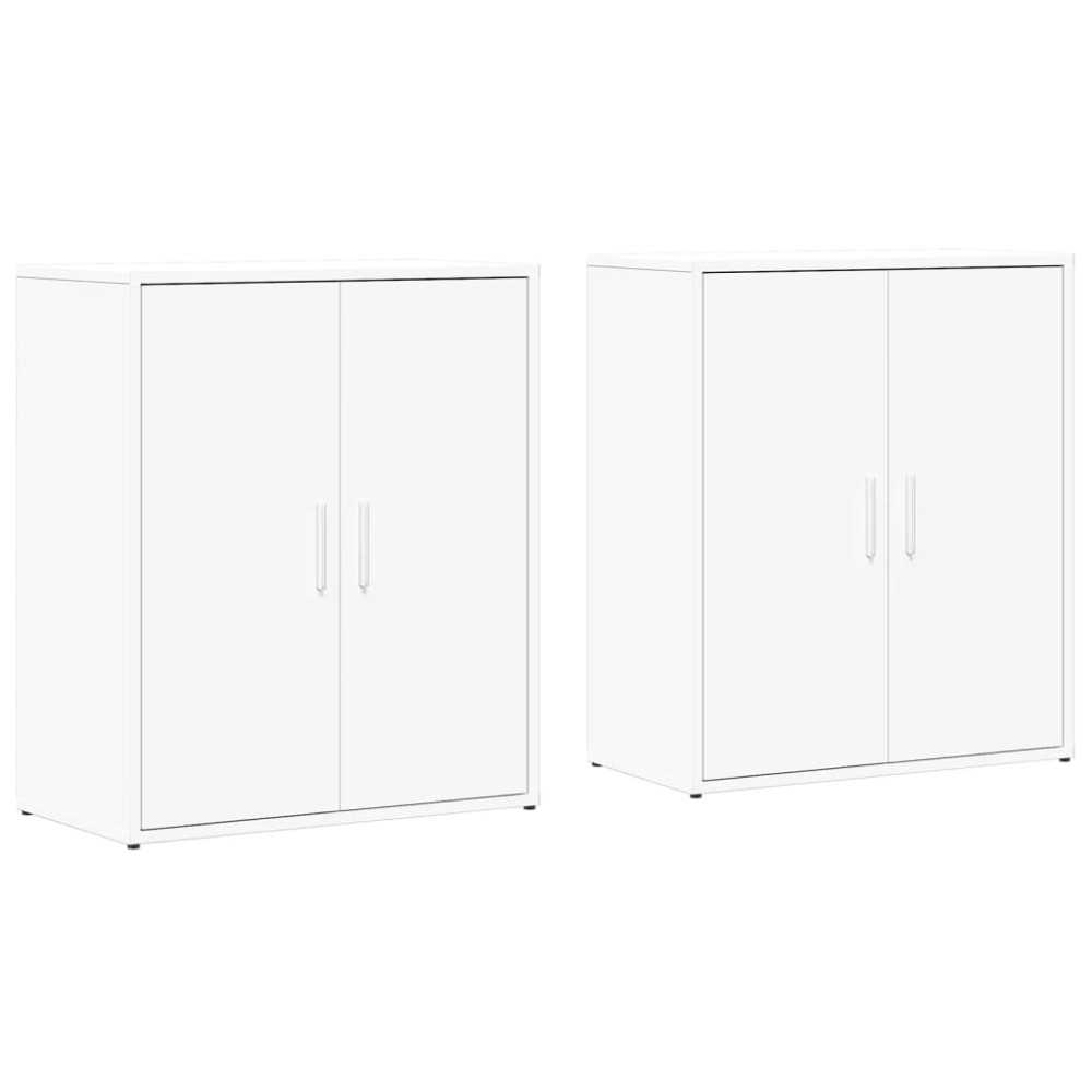 vidaXL Βοηθητικά Ντουλάπια 2 τεμ. Λευκά 60x31x70 εκ. Επεξεργ. Ξύλο