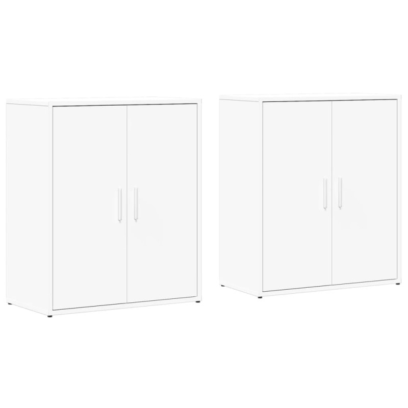 vidaXL Βοηθητικά Ντουλάπια 2 τεμ. Λευκά 60x31x70 εκ. Επεξεργ. Ξύλο