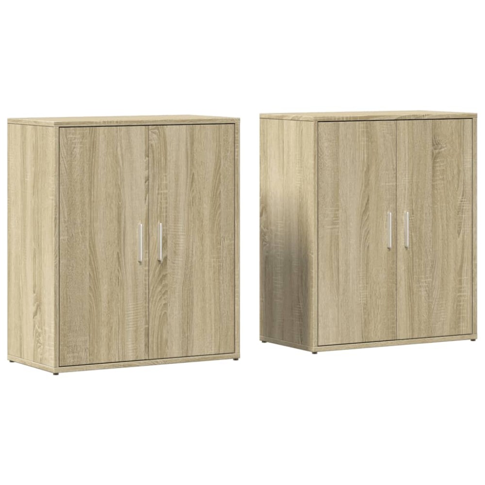 vidaXL Βοηθητικά Ντουλάπια 2 τεμ. Sonoma Δρυς 60x31x70 εκ. Επεξ. Ξύλο