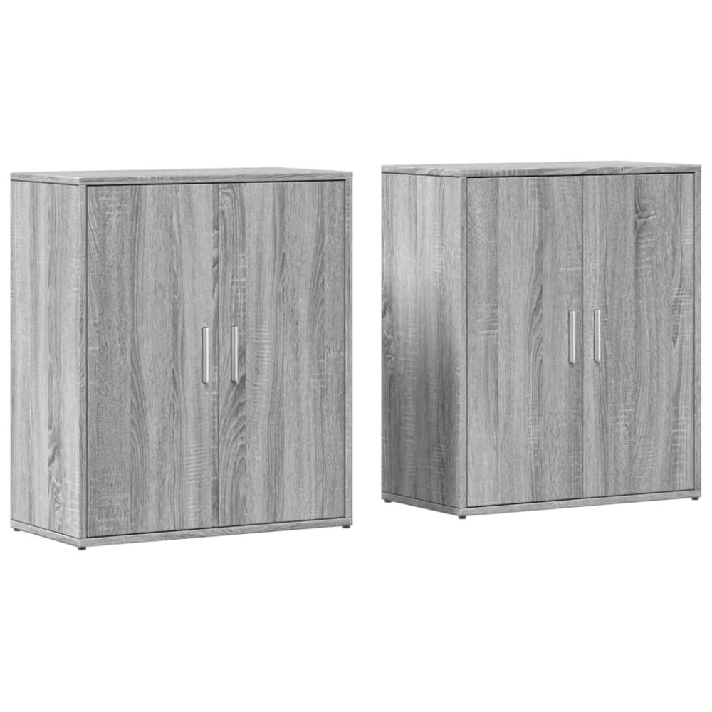 vidaXL Βοηθητικά Ντουλάπια 2 τεμ. Γκρι Sonoma 60x31x70 εκ. Επεξ. Ξύλο