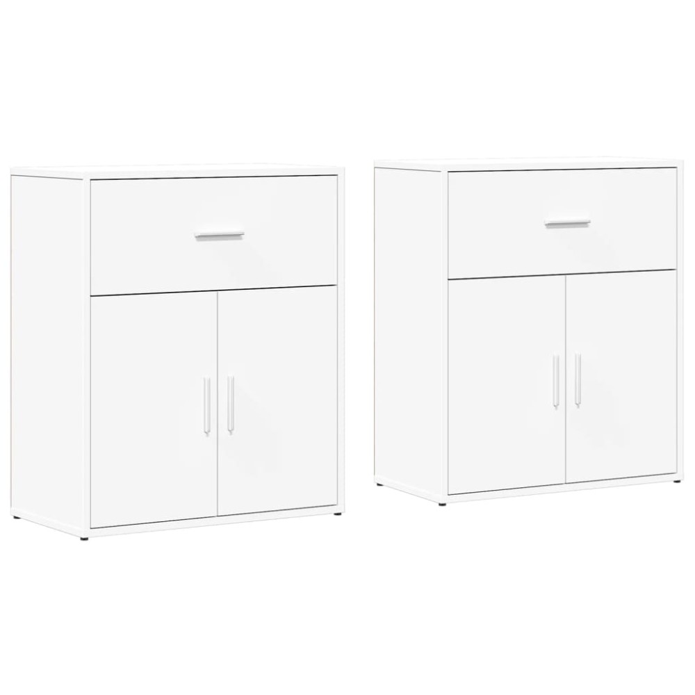 vidaXL Βοηθητικά Ντουλάπια 2 τεμ. Λευκά 60x31x70 εκ. Επεξεργ. Ξύλο