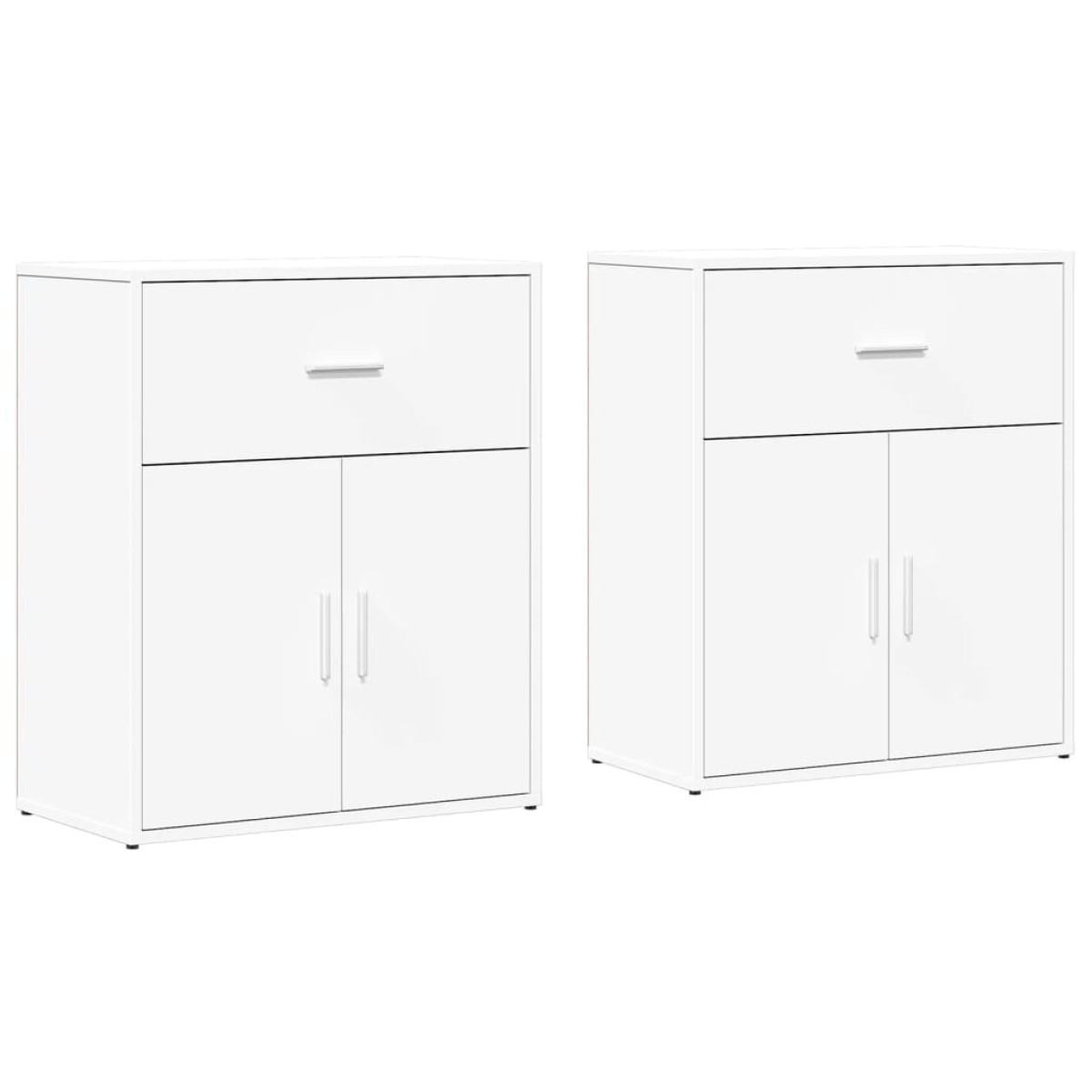 vidaXL Βοηθητικά Ντουλάπια 2 τεμ. Λευκά 60x31x70 εκ. Επεξεργ. Ξύλο