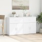 vidaXL Βοηθητικά Ντουλάπια 2 τεμ. Λευκά 60x31x70 εκ. Επεξεργ. Ξύλο