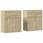 vidaXL Βοηθητικά Ντουλάπια 2 τεμ. Sonoma Δρυς 60x31x70 εκ. Επεξ. Ξύλο