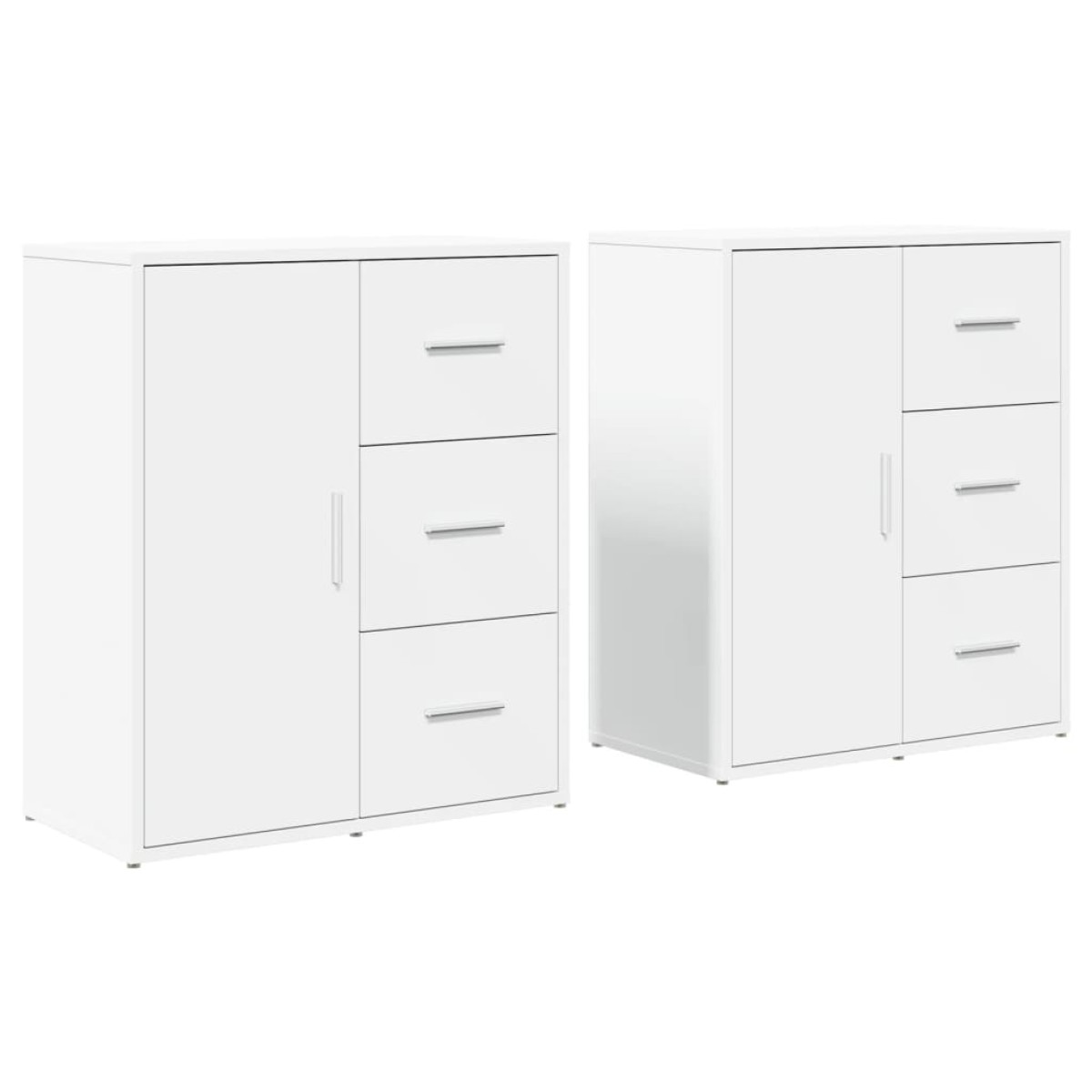 vidaXL Βοηθητικά Ντουλάπια 2 τεμ. Λευκά 60x31x70 εκ. Επεξεργ. Ξύλο