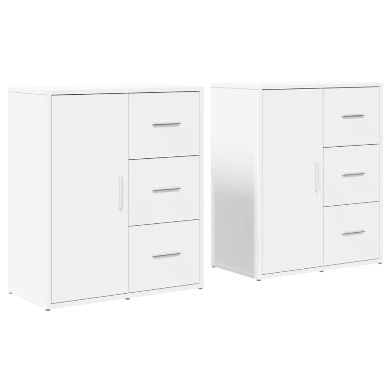vidaXL Βοηθητικά Ντουλάπια 2 τεμ. Λευκά 60x31x70 εκ. Επεξεργ. Ξύλο