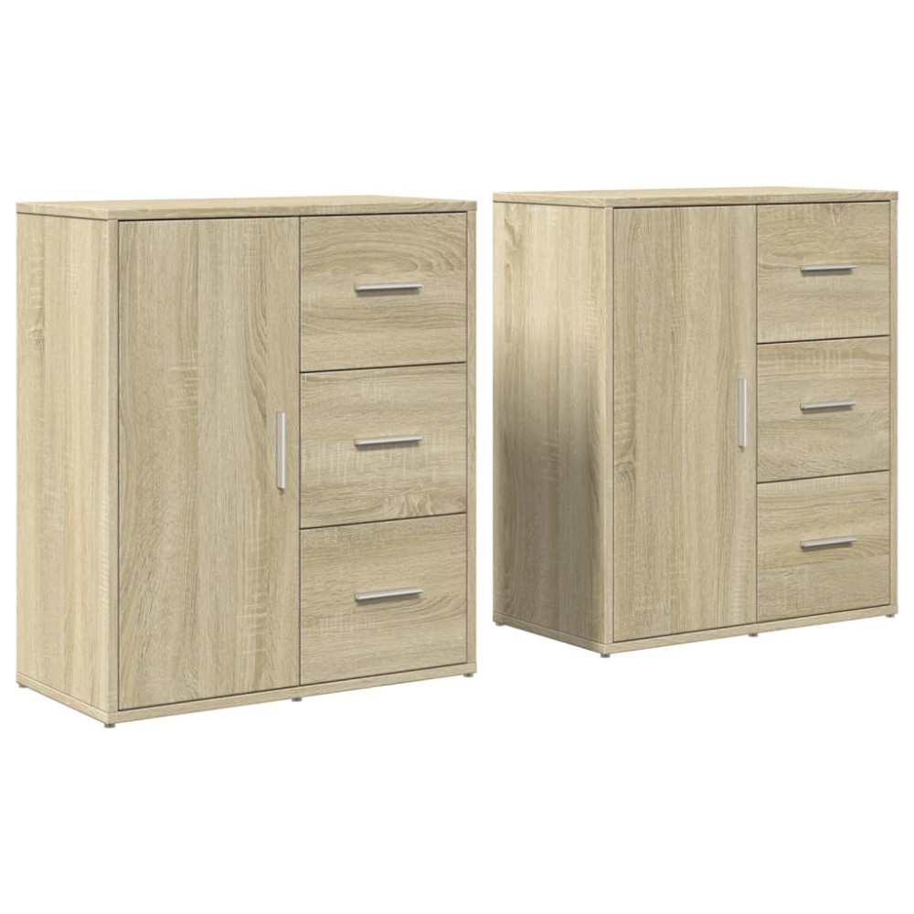 vidaXL Βοηθητικά Ντουλάπια 2 τεμ. Sonoma Δρυς 60x31x70 εκ. Επεξ. Ξύλο