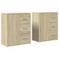 vidaXL Βοηθητικά Ντουλάπια 2 τεμ. Sonoma Δρυς 60x31x70 εκ. Επεξ. Ξύλο