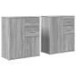 vidaXL Βοηθητικά Ντουλάπια 2 τεμ. Γκρι Sonoma 60x31x70 εκ. Επεξ. Ξύλο
