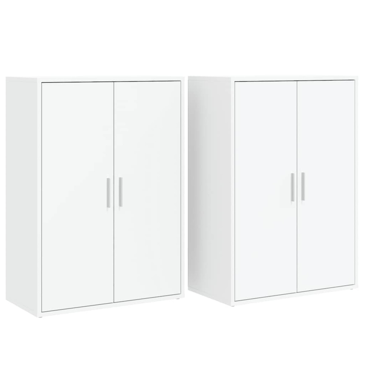 vidaXL Βοηθητικά Ντουλάπια 2 τεμ. Λευκό 60x31x84 εκ. Επεξεργ. Ξύλο