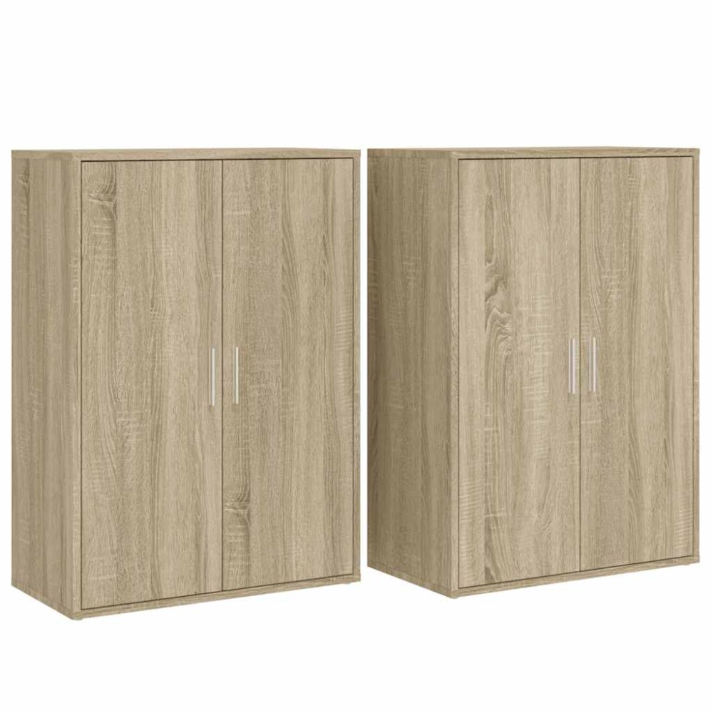 vidaXL Βοηθητικά Ντουλάπια 2 τεμ. Sonoma Δρυς 60x31x84 εκ. Επεξ. Ξύλο